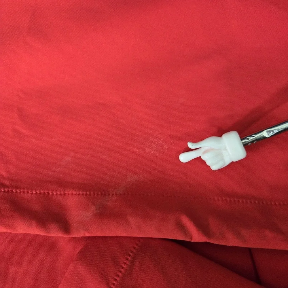 Nike Men Sweatshirt XL Red Embroidered Bulldog Quarter Zip Dri-Fit READ